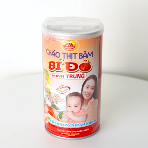 Cháo thịt băm bí đỏ Minh Trung 365g - CTBBĐ 12 (combo 12 lon)