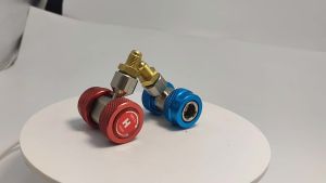 R134a Quick Coupler Adapters 90 Deg High LOW A/c Air Conditioning Manifold Freon