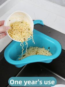 Kitchen Sink Strainer Drain Basket Dishwashing Waste Food Trash Filter Net Pocket Utility Tool Double Color Swan Design