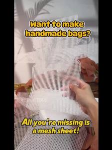 1-4Pcs Plastic Mesh Canvas Sheets Clear Plastic Mesh Sheets Blank Needlepoint Canvas Embroidery Tools for DIY Crochet Bag Making