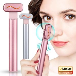 Máy Nâng Cơ Mặt EMS Vi Dòng Điện Với Liệu Pháp Ánh Sáng Đỏ Que Massage Mặt Mắt Và Cổ Làm Săn Chắc Da Chống Nhăn Dụng Cụ Làm Đẹp