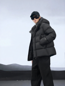 Guvet | Premium Black Down Jacket for Winter Outdoors Men