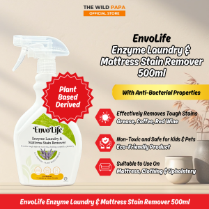 ENVOLIFE Enzyme Laundry & Mattress Stain Remover 500ml Remove Grease Red Wine Sauces Coffee