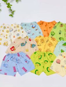 Set 10 quần đùi thun lạnh siêu mềm mát lịm nhiều hình in xinh xắn cho bé