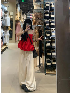 เสื้อครอปแขนกุดทรงเอหลวมๆ สำหรับผู้หญิง ทรงหลวม สไตล์วันหยุด ปกโปโล ช่วงไหล่แบบลำลอง ความยาวปกติ