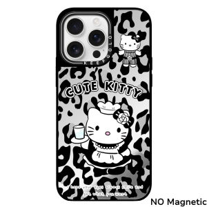 Sanrio | Sanrio Hello Kitty Plating Mirror Phone Case For IPhone 17 16 15 14 Plus 13 Pro Max 17Air For Magsafe Magnetic Protection Cover