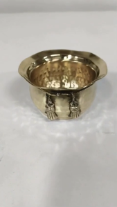 Traditional Brass Prasatham Bowl | Pooja Offering Bowl for Prasad Sweets Fruits & Temple Rituals | Decorative Brassware (Size - 4*2 Inches | 1 pc)