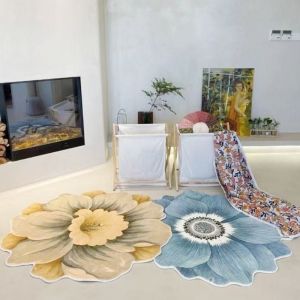 MOUSSE Đẹp 2023 Thấm nước Trang trí ghế sofa phòng khách Hình hoa Chống trượt Thảm trải sàn Thảm cửa ra vào Thảm Thảm trải sàn