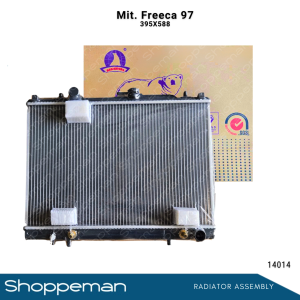 14014 MITSUBISHI FREECA 1997 RADIATOR ASSEMBLY A/T 395x588x16mm PA16 1ROW MR355050