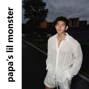 Lil Monster Retro Pure Color Fancy American Knitting Cut Out Lapel Long Sleeve Shirt Minimalist Old Money Style