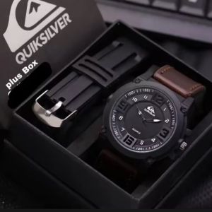 New Promo Cod Jam Tangan Casual Untuk Pria Jam Tangan Tali Kulit Bonus Tali Karet Jam Tangan Pria Terbaru