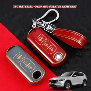 Car Smart Key Cover For Mazda 2 Mazda3 Mazda6 CX-3 XC-4 XC-5 XC-6 CX-30 CX-8 key case Shell Holder Mazda keychain TPU keychain cute key case Mazda key case cute key case Mazda key case