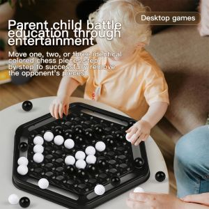 Push hard Chess Set - Family Interactive Logic Game Childrens Strategy Train Black White Board Game for Parent-Child Engagement