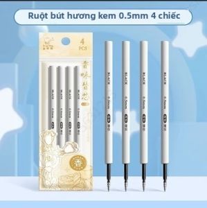 hopk | Bộ Bút Gel Thơm Mùi Dễ Thương Hoạt Hình Kawaii 4-12 Cây Mực Đen 0.5mm Có Thể Thu Vào Tay Cầm Mềm Mại Quà Tặng Văn Phòng Phẩm