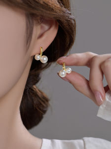 Golden Cherry Pearl Earrings Stylish Versatile