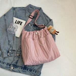 Large Capacity Canvas Tote Bag Womens Casual Crossbody Shoulder Bag for Class Commuting 2024 New Style Fashion Trend