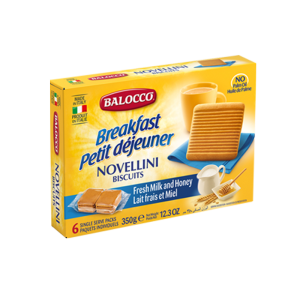 Balocco Creamy Honey Crisp Biscuits High Fiber Chocolate Grain Cookies Italian Imported Snacks 700g Two Bags