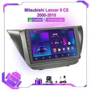 เครื่องเล่นวิดีโอวิทยุติดรถยนต์ขนาด 9 นิ้ว สำหรับรถยนต์มิตซูบิชิ แลนเซอร์ 9 CS ปี 2000-2010 พร้อมระบบนำทาง GPS ระบบแอนดรอยด์ DSP รองรับ Carplay