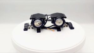 Mini Driving Light LED Headlight For Motorcycle 12V Dual-color Spotlight Hi/Lo Beam White+Yellow