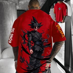 Mùa Hè Anime Dragon Ball Áo Thun Nam Nữ Dáng Rộng Vừa Vặn Đồ Họa Tee Quá Khổ Vintage Dạo Phố Tay Ngắn Phong Cách Harajuku