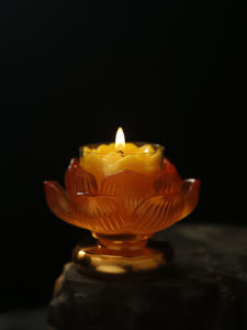 HENANSHENGZHONG | Temple Glass-Like Lotus Lamp Stand