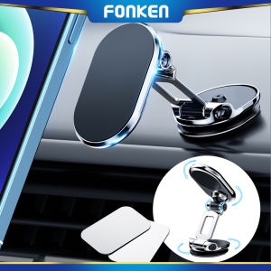 FONKEN Magnetic Car Phone Holder GPS Magnet Folding Stand Smartphone Support For i-phone 14 13 12 Pro Max Huawei Samsung Magnetic Holder