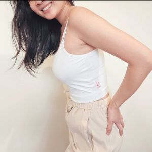 Elation Nursing and Hands-free Pumping Cami in White (Padded)