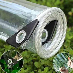 Windproof transparent waterproof fabric tear resistant PVC vinyl suitable for garden terraces porches and outdoor sunshades