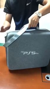 กระเป๋าเก็บของ PS5 Pro กระเป๋าเก็บของพกพาสำหรับอุปกรณ์เสริมคอนโซล PlayStation5 กล่องเก็บของ EVA กันกระแทกและป้องกันการตก