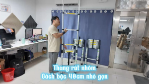 Thang rút đơn nhôm NIKITA Nhôm 6063 nhẹ - bền - không rỉ Khóa bậc tự động 2025