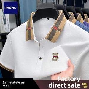 Casual Loose Mens Short Sleeve Polo Shirt Soft Skin-friendly Cotton Blend Summer New Style Versatile Business Casual Top