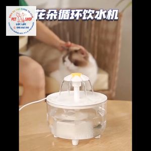 Máy lọc nước cho thú cưng Đài phun nước 2.5L dành cho mèo bằng inox 304 không gỉ an toàn sạch sẽ