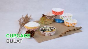 Paper Cup Case Roti Bulat Cup Cake Bulat Cup Kue Kertas Alas Donut Roti Motif Kue Bolu isi 200 pcs