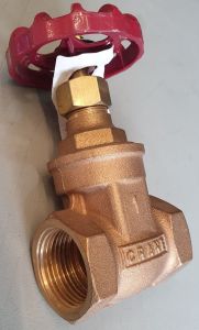 Gate Valve 1" Bronze CRANE Brand PN20 Heavy Duty