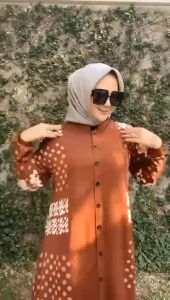 Gamis twill cap malam batik pekalongan /Gamis Twill Rempel Bawah kancing 4 aktif busui gratis ongkir