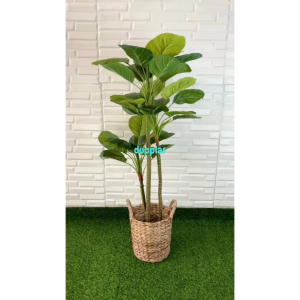 Pohon Plastik Tanaman Hias Apel T100 Latex Cover Pot Eceng Gondok Handle Hiasan Ruangan Dekorasi Kantor