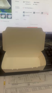 Spaghetti Box Paper 50pcs laminated white