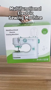 12 Needle Electric Sewing Machine Portable Multifunctional Mini Sewing Machine With Home Sewing Tool Supporting Foot Pedal And Electric Home DIY Sewing Machine With Night Light Package