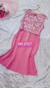 MyDu Shop | MS 2327 Đầm Ôm Dự Tiệc – Ren Ngực Lai Loe Cột Nơ Eo Sang Trọng