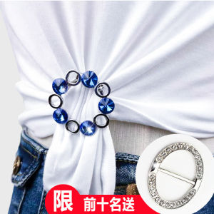 Fashionable Summer Anti-Slip Corner Knot Ring Sash Versatile Stylish Silk Scarf Clasp Two-Use Brooch Creative Decoration Clip