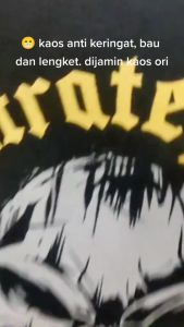 Baju Kaus Pria Distro Premium Samurai Jepang Hitam Kerah Oblong Lengan Pendek Bahan Katun