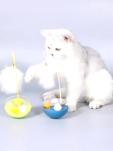 BEIERWA แก้วน้ำของเล่นหยอกแมวไม้แบดมินตันสินค้าช่วยบรรเทาอาการปวดในตัว