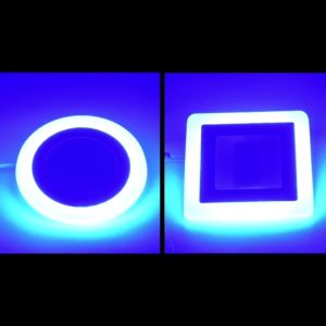 LED โคมติ ฝ้า 6W/9W/12W/18W ไฟฝังฝ้า โคมพาเนล ไฟเพดานบ้าน ไฟดาวน์ไลท์ ฝัง แสงสีขาว+ฟ้า