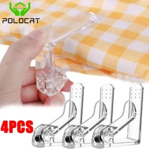 Polocat 4pcs Transparent Tablecloth Clips Holder Anti-Slip Table Cover Clamps Multi-function Party Wedding Tablecloth Clip Cloth Clamp