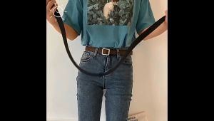 Missyou เข็มขัด ชาย หญิง เข็มขัดยีนส์หัวทรงสีพื้น เข็มขัดแนวหวินเทจ เข็มขัด เสื่อมสภาพใหญ่