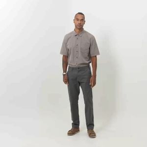 M.Gee Kemeja Casual Lengan Pendek Pria Mgee Original ALTO C115 Brown