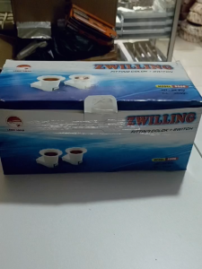 10 PCS Zwilling Fitting Colok + Switch On/Off ZW-5506 Lampu E27 Putih Super Murah SNI