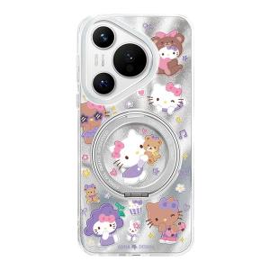 Asina | Ultra-Thin Purple Katy Huawei Pura70 Pro Phone Case With Stand Soft Edge Creative Acrylic Protective Cover For Women