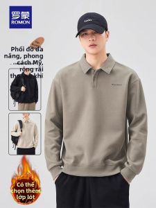 ROMON | Retro Leisure Fleece Lined Sweater