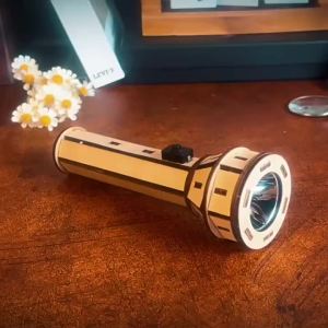 Meade | Puzzle Sets Handmade Electric Flashlight Kid Physical Toys STEAM DIY Wooden Parent-Child Interaction Security Cute Shape